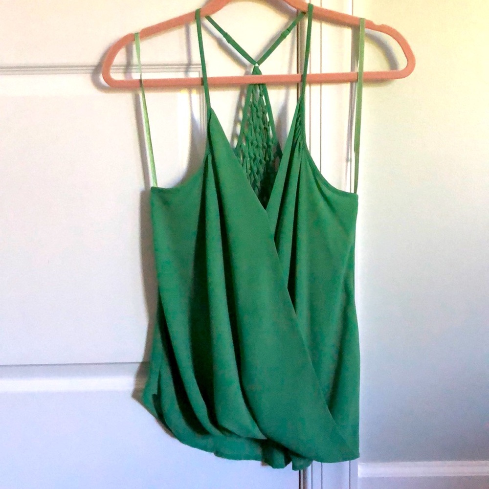 Green flowy tank top